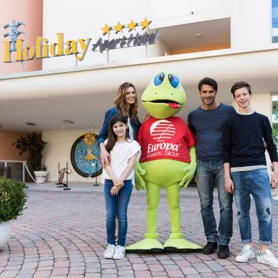 Foto con pupazzo-rana