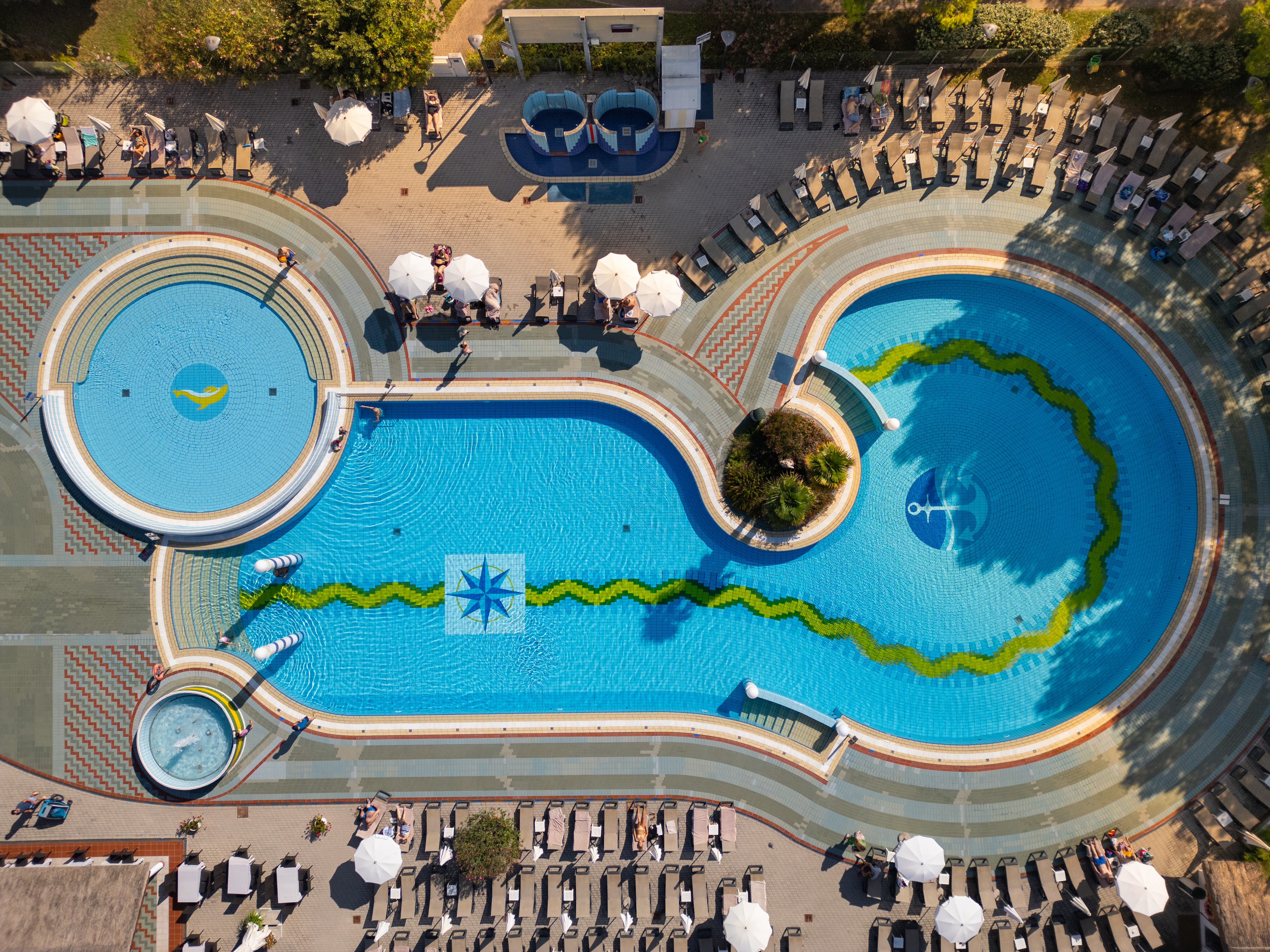 Vista aerea piscina Aparthotel Holiday